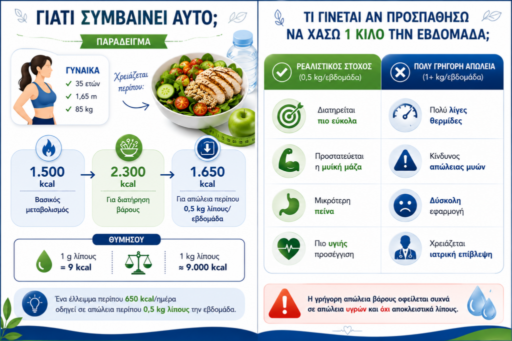 Πόσα κιλά να χάνω τον μήνα